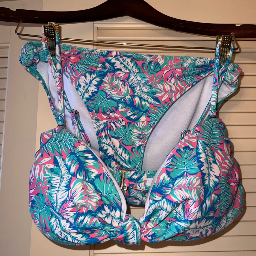 Colorful Leaf Print Bikini Set